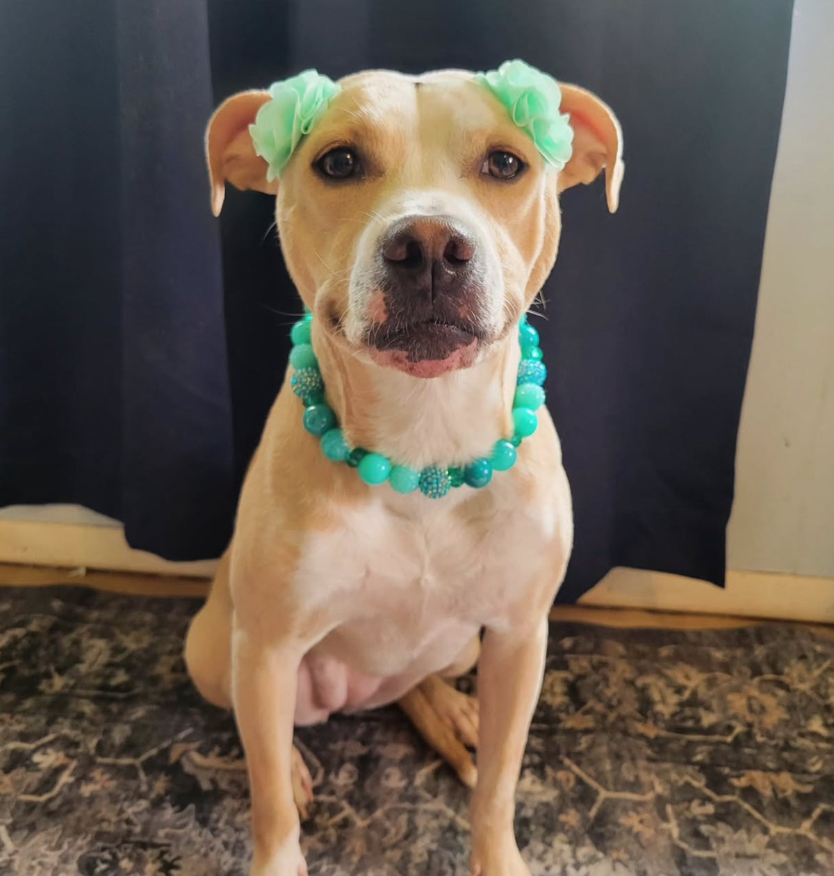 Mint Green Florets Ears