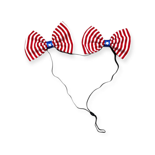 Stripes & Stars Double Bows