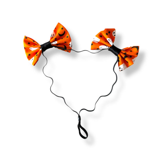 Moonlit Mischief Double Bows 👻🧡