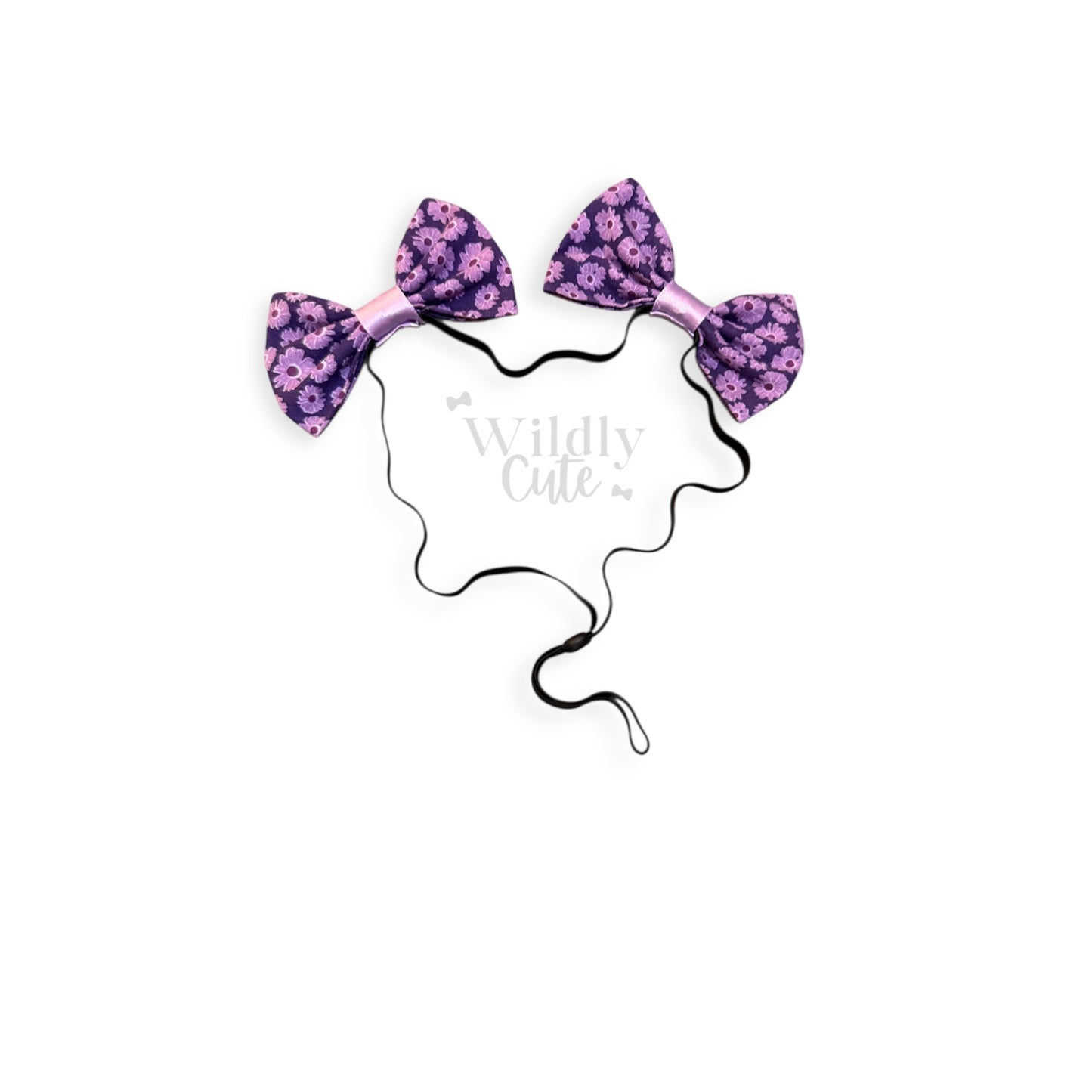 Plum Petals Double Bows